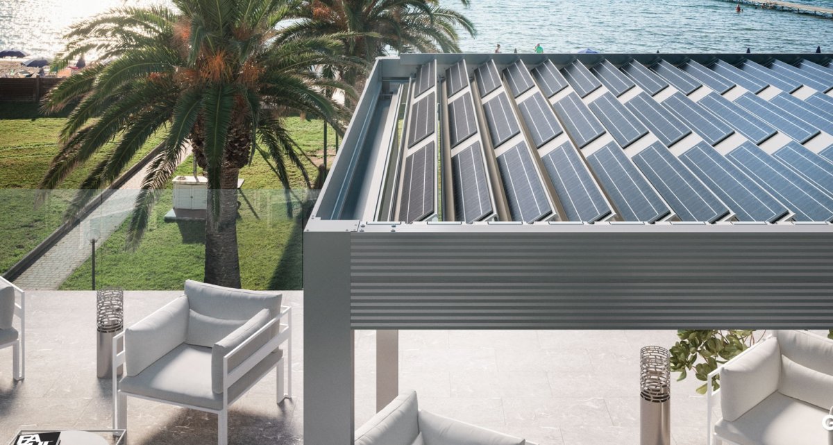 Gibus Energy Pergola lamella roof solar