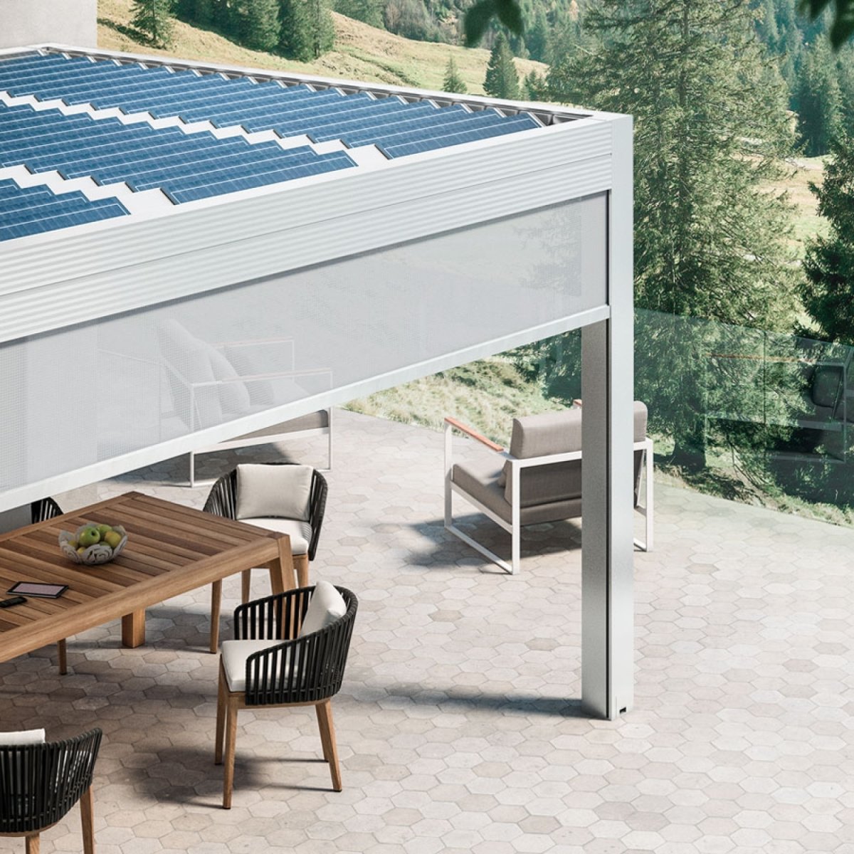 Gibus Energy Pergola lamella roof solar