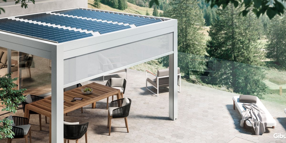 Gibus Energy Pergola lamella roof solar